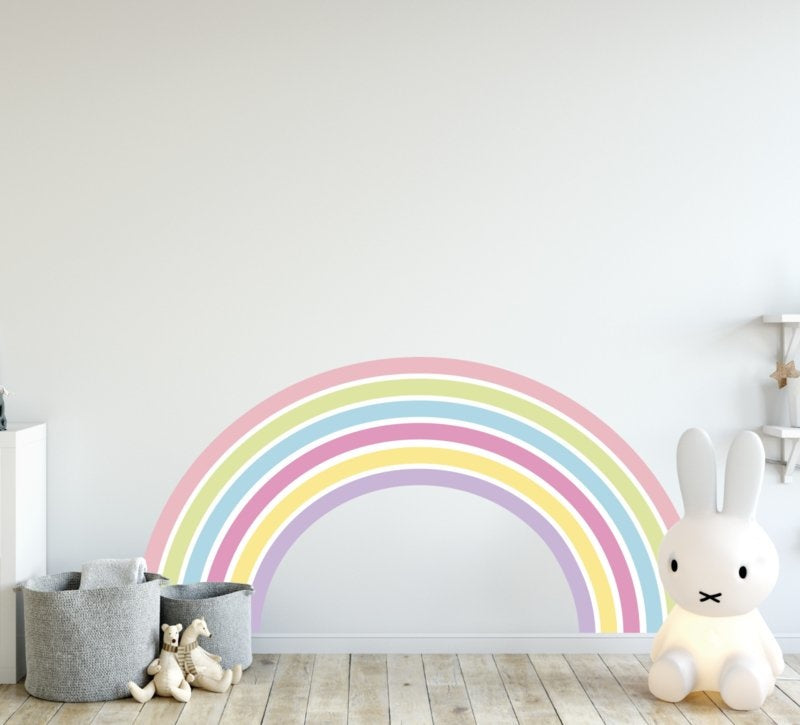 Muursticker regenboog unicorn stijl kinderkamer