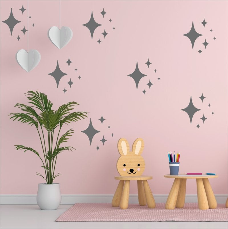 Muursticker sterren (2) print / patroon kinderkamer /babykamer