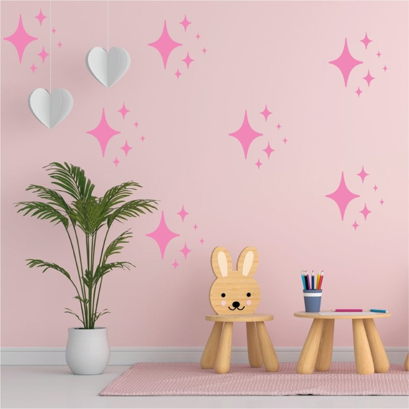 Muursticker sterren (2) print / patroon kinderkamer /babykamer