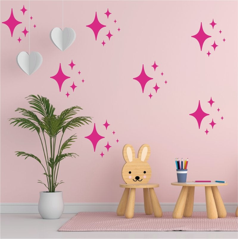 Muursticker sterren (2) print / patroon kinderkamer /babykamer