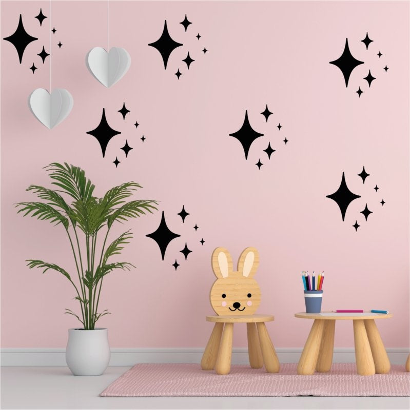 Muursticker sterren (2) print / patroon kinderkamer /babykamer
