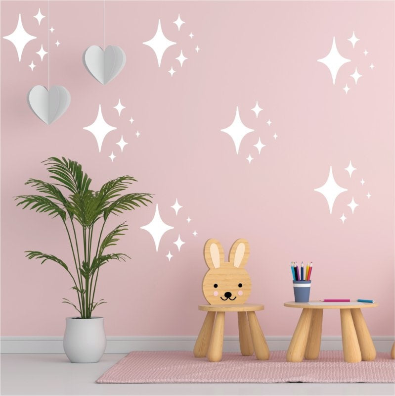 Muursticker sterren (2) print / patroon kinderkamer /babykamer