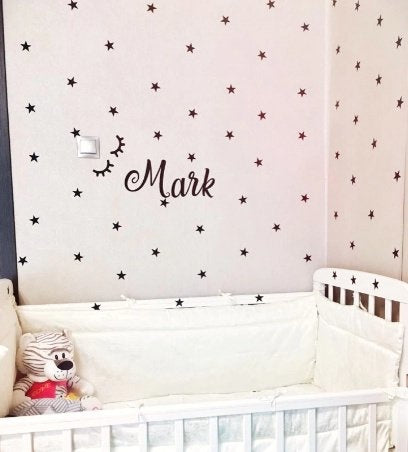 Muursticker sterren print / patroon kinderkamer
