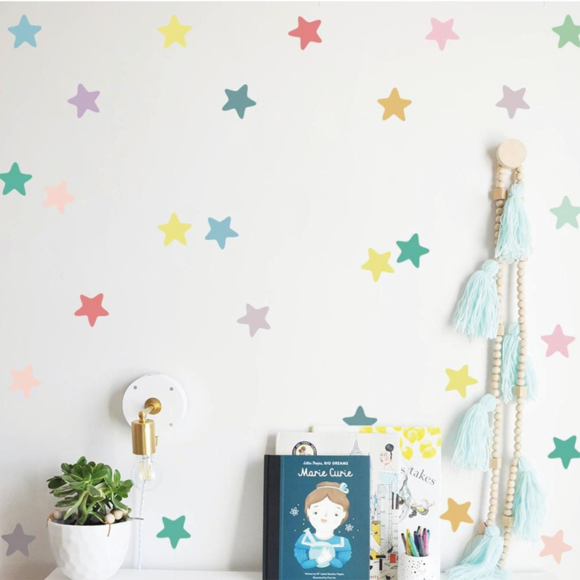Muurstickers sterren mix kleur kinderkamer / babykamer