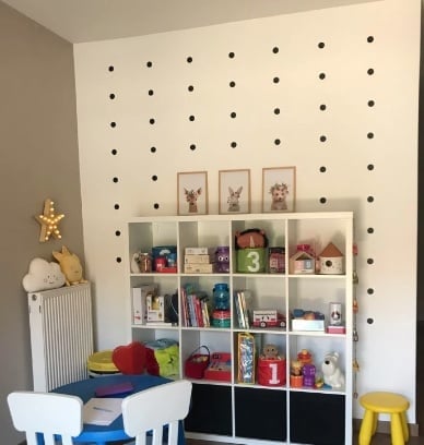 Muursticker stippen cirkels print / patroon kinderkamer - babykamer