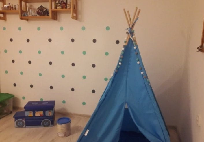 Muursticker stippen cirkels print / patroon kinderkamer - babykamer