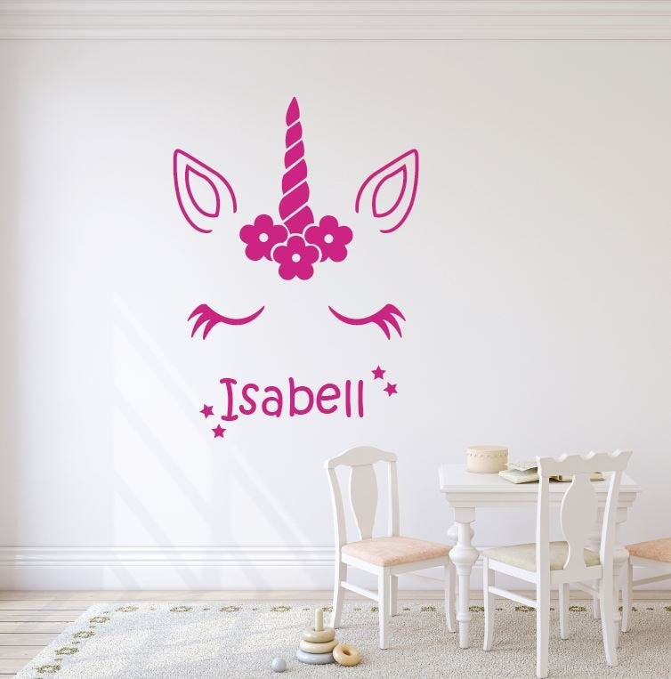 Muursticker unicorn babykamer / kinderkamer meisjes