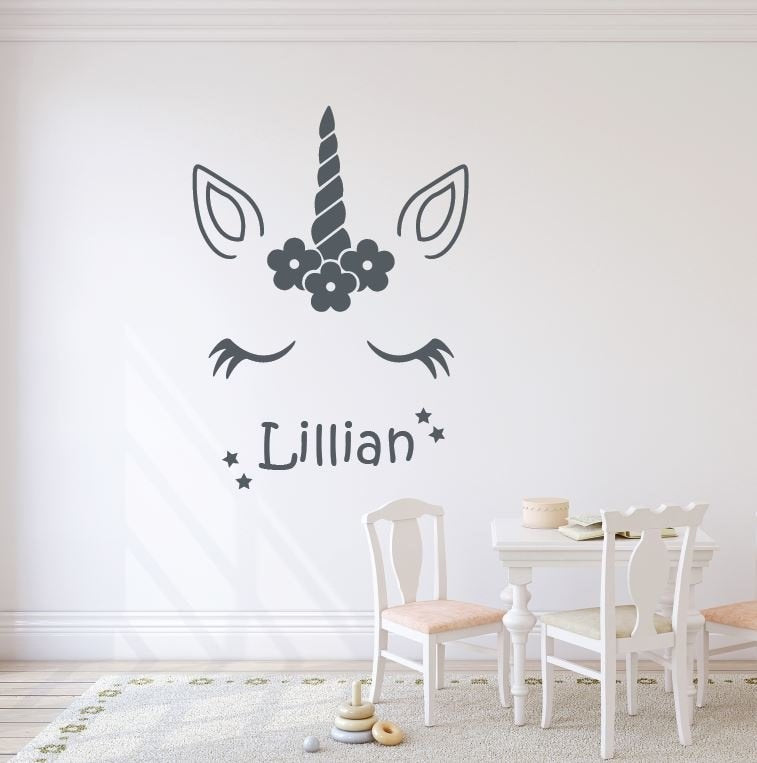 Muursticker unicorn babykamer / kinderkamer meisjes