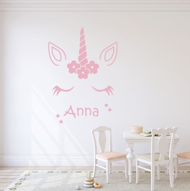 Muursticker unicorn babykamer / kinderkamer meisjes