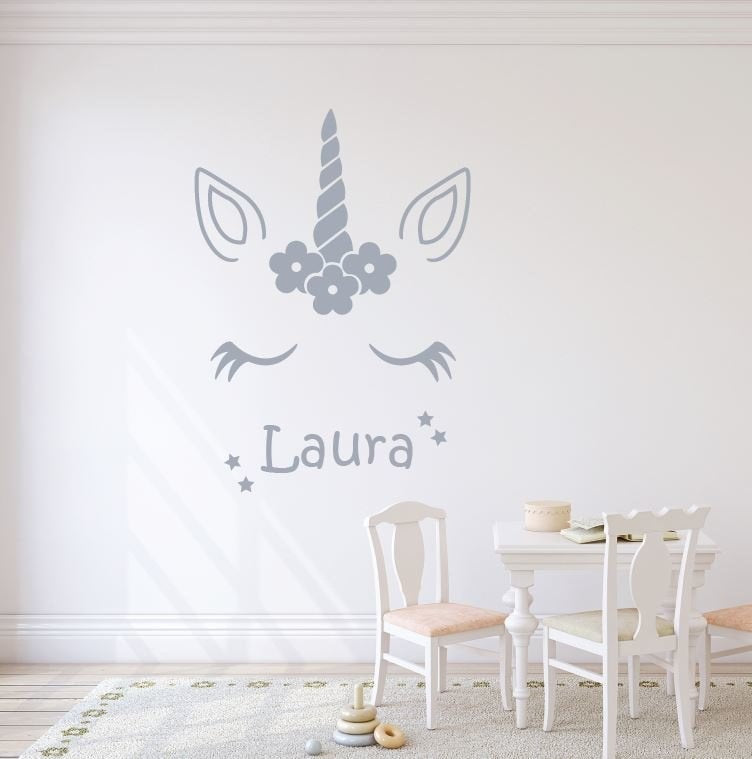 Muursticker unicorn babykamer / kinderkamer meisjes