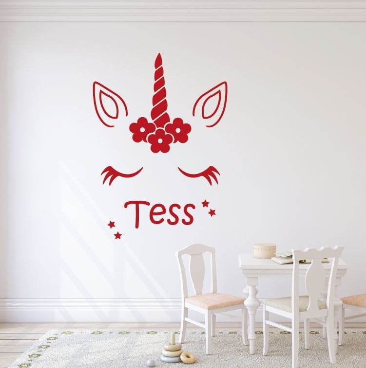 Muursticker unicorn babykamer / kinderkamer meisjes