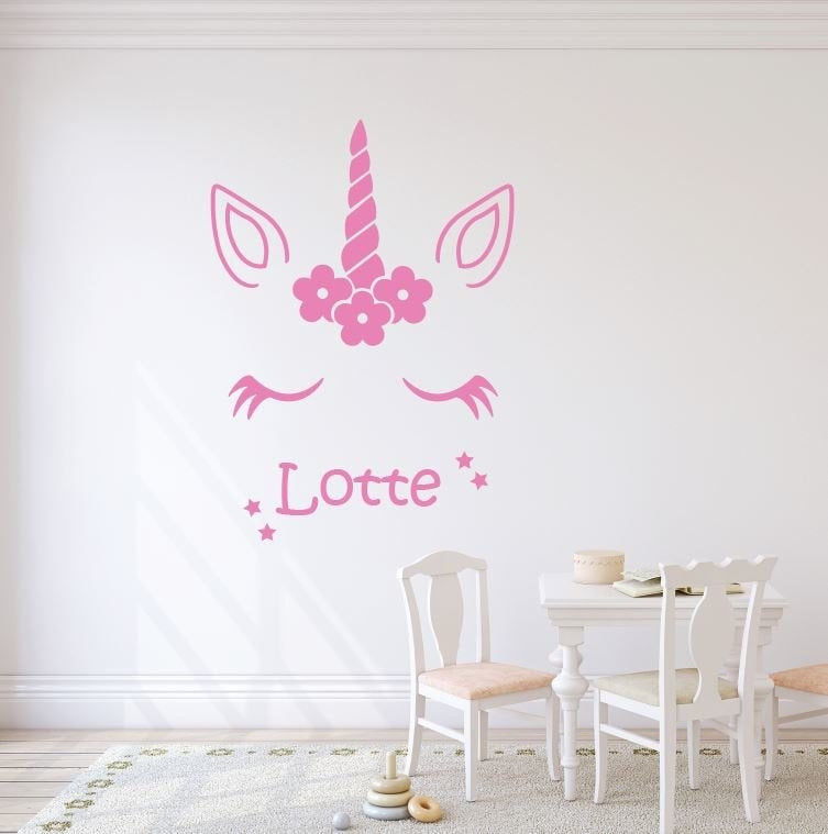 Muursticker unicorn babykamer / kinderkamer meisjes