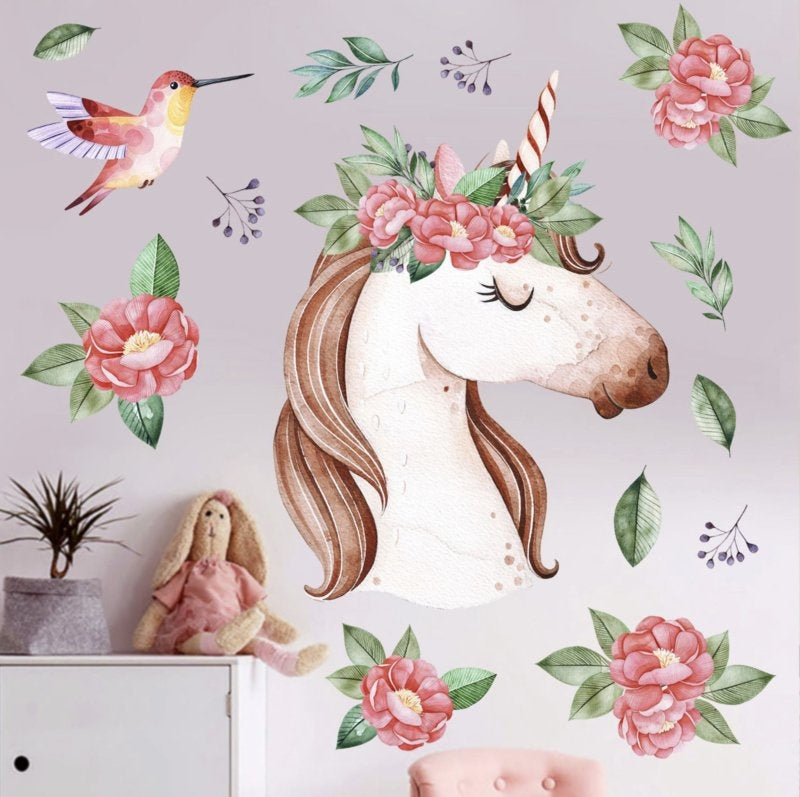 Muursticker unicorn - eenhoorn kinderkamer