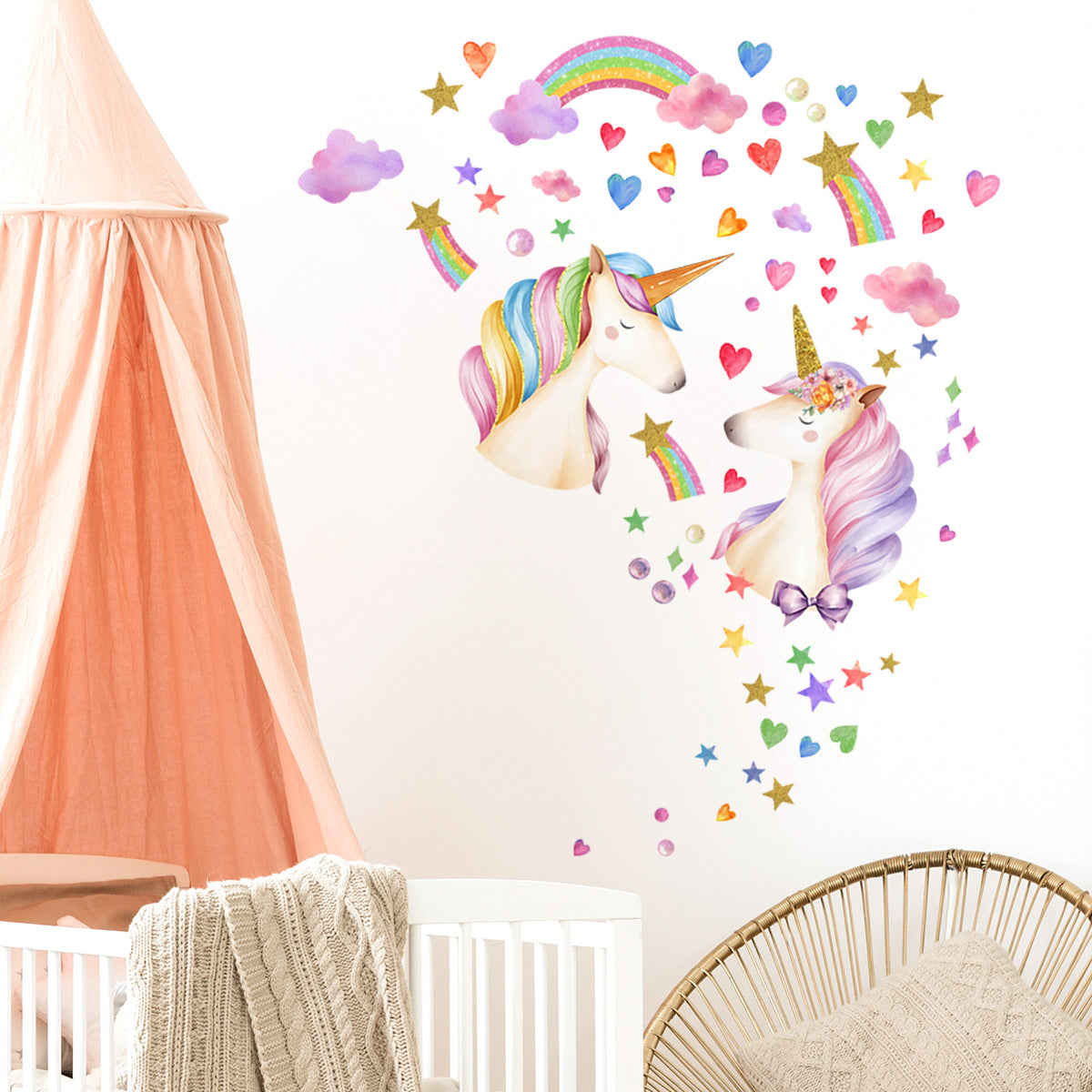 Muursticker Glow in the dark Unicorn