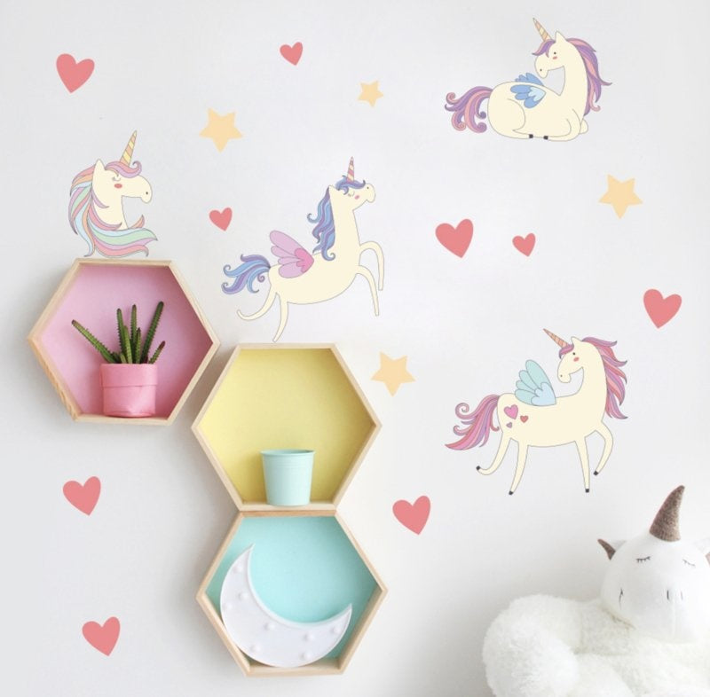 Muursticker unicorn stickers kinderkamer / babykamer