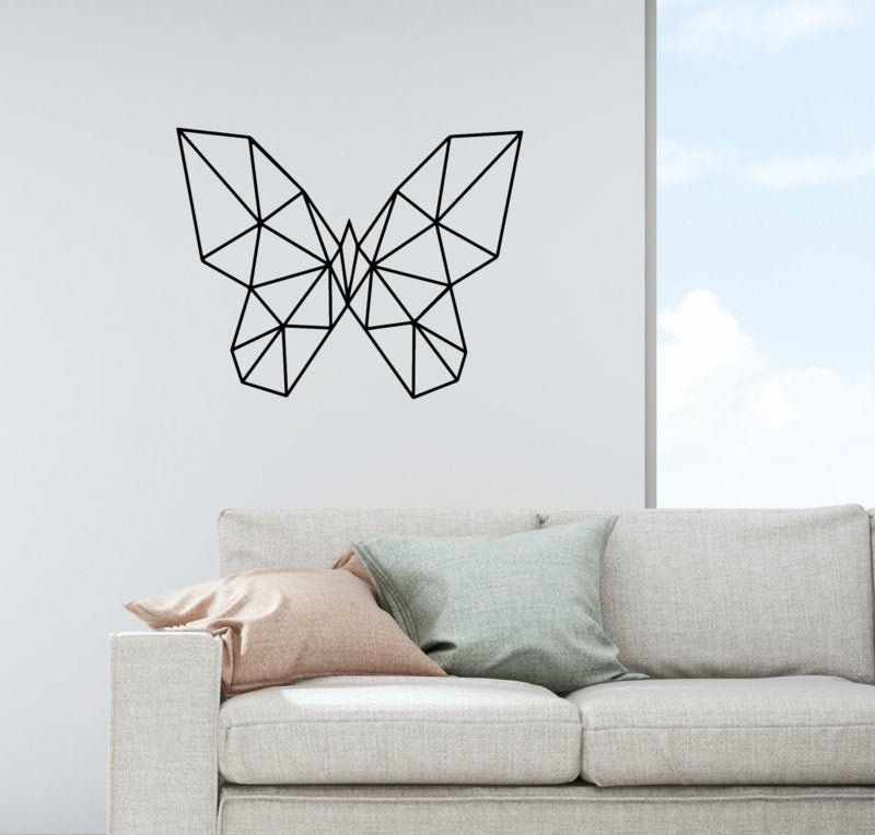 Muursticker vlinder geometrisch kinderkamer