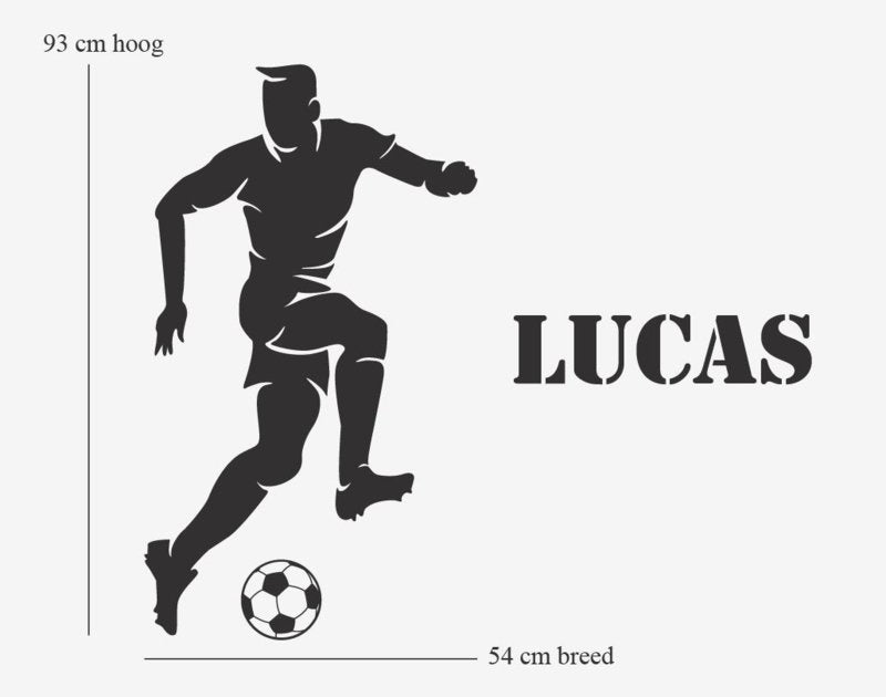 Muursticker voetbal stoere jongenskamer / kinderkamer
