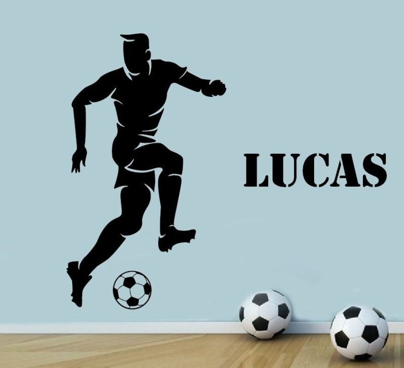 Muursticker voetbal stoere jongenskamer / kinderkamer