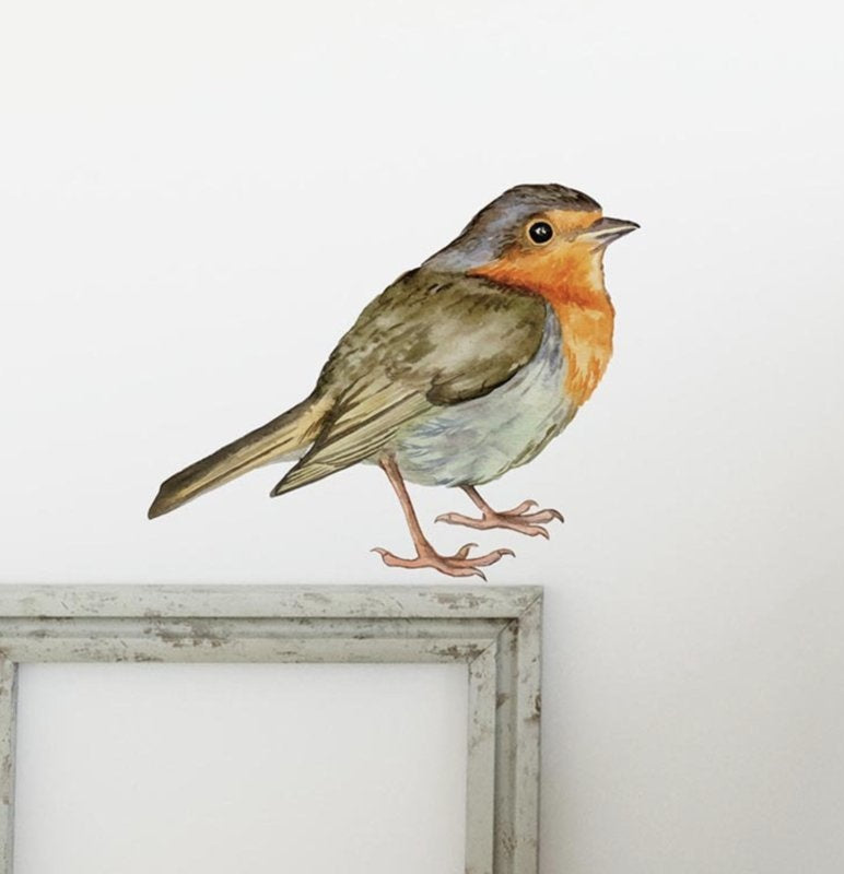 Muursticker vogel roodborst