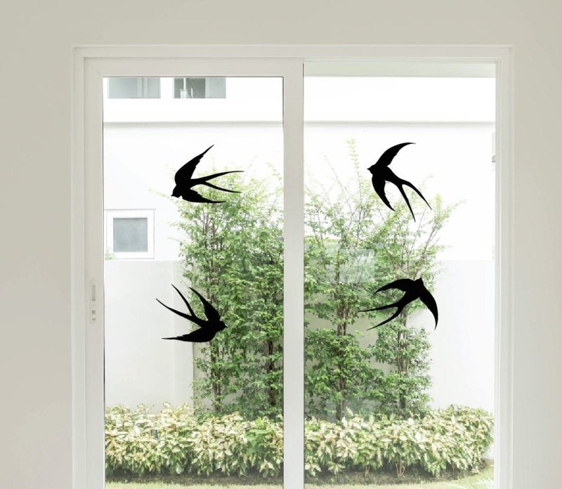 Muursticker vogels zwaluwen raamsticker wanddecoratie