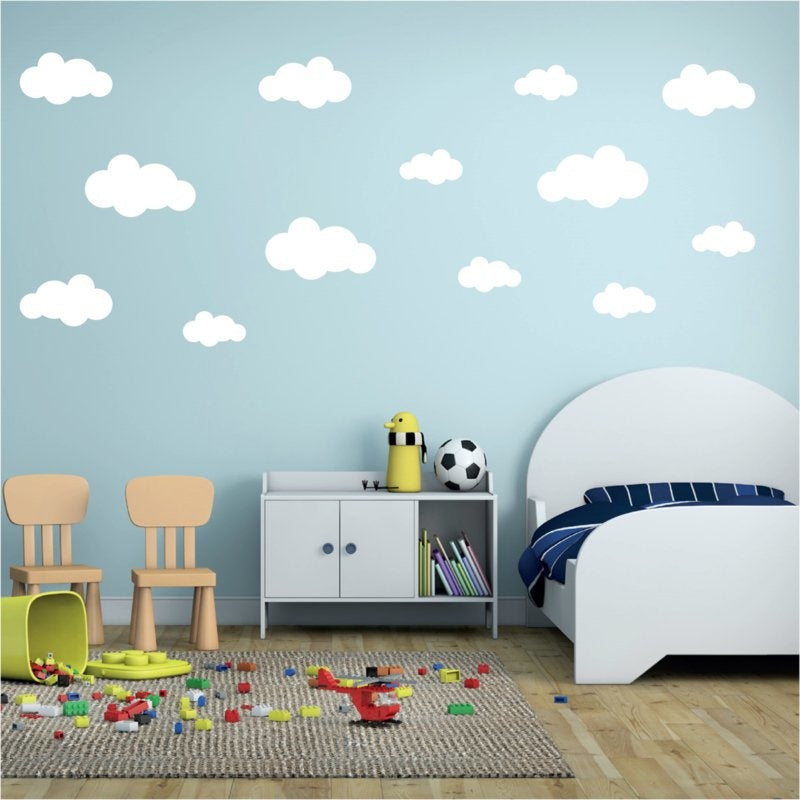 Muursticker wolken XL babykamer - kinderkamer