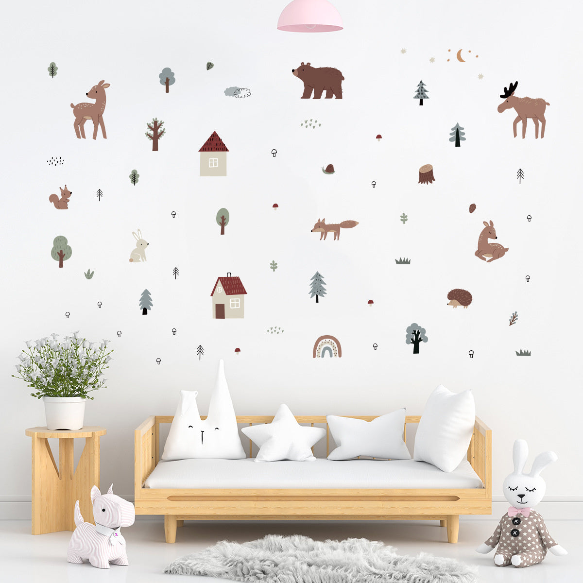 Bosdieren Muurstickers Set – Schattige Decoratie voor de Kinderkamer
