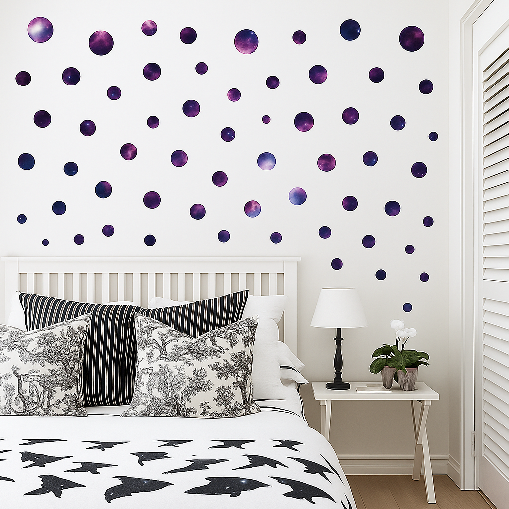Muursticker galaxy ruimte sterren kinderkamer