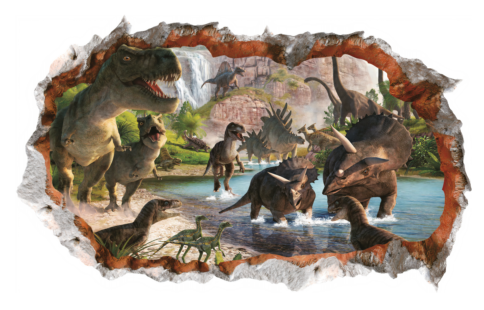Muursticker dinosaurus kinderkamer - jongen - stoer
