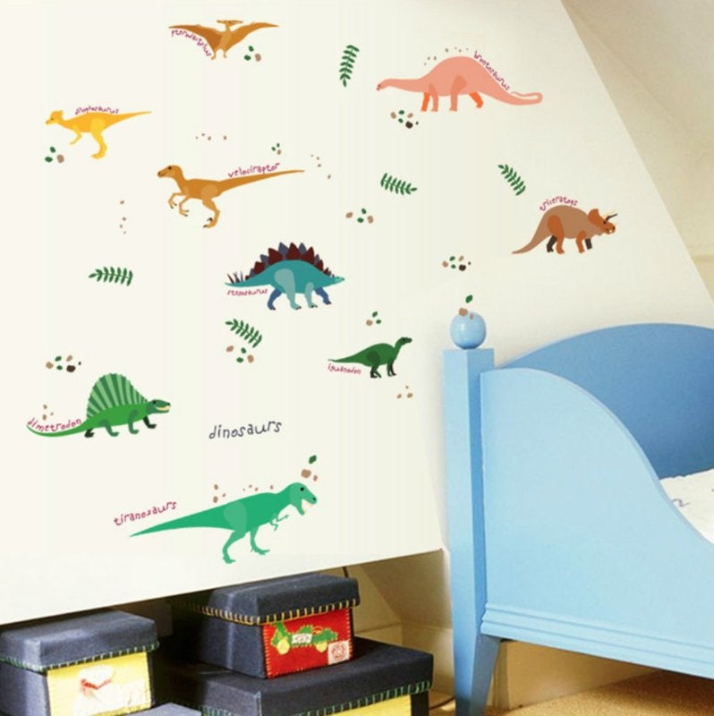 Muurstickers dinosaurussen kinderkamer