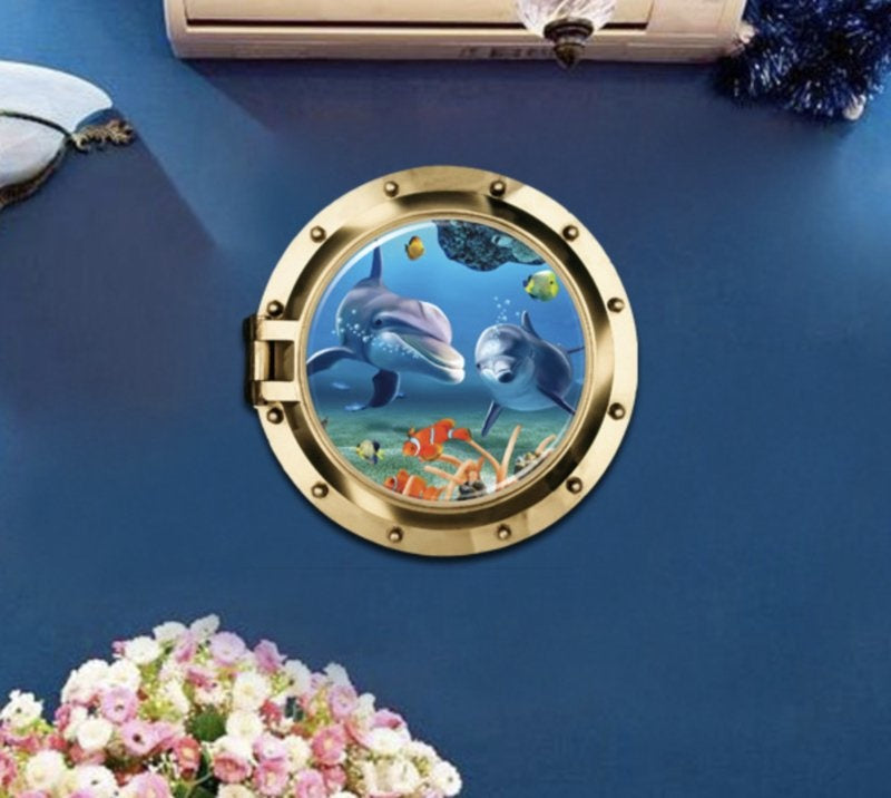 Muurstickers dolfijn kinderkamer babykamer