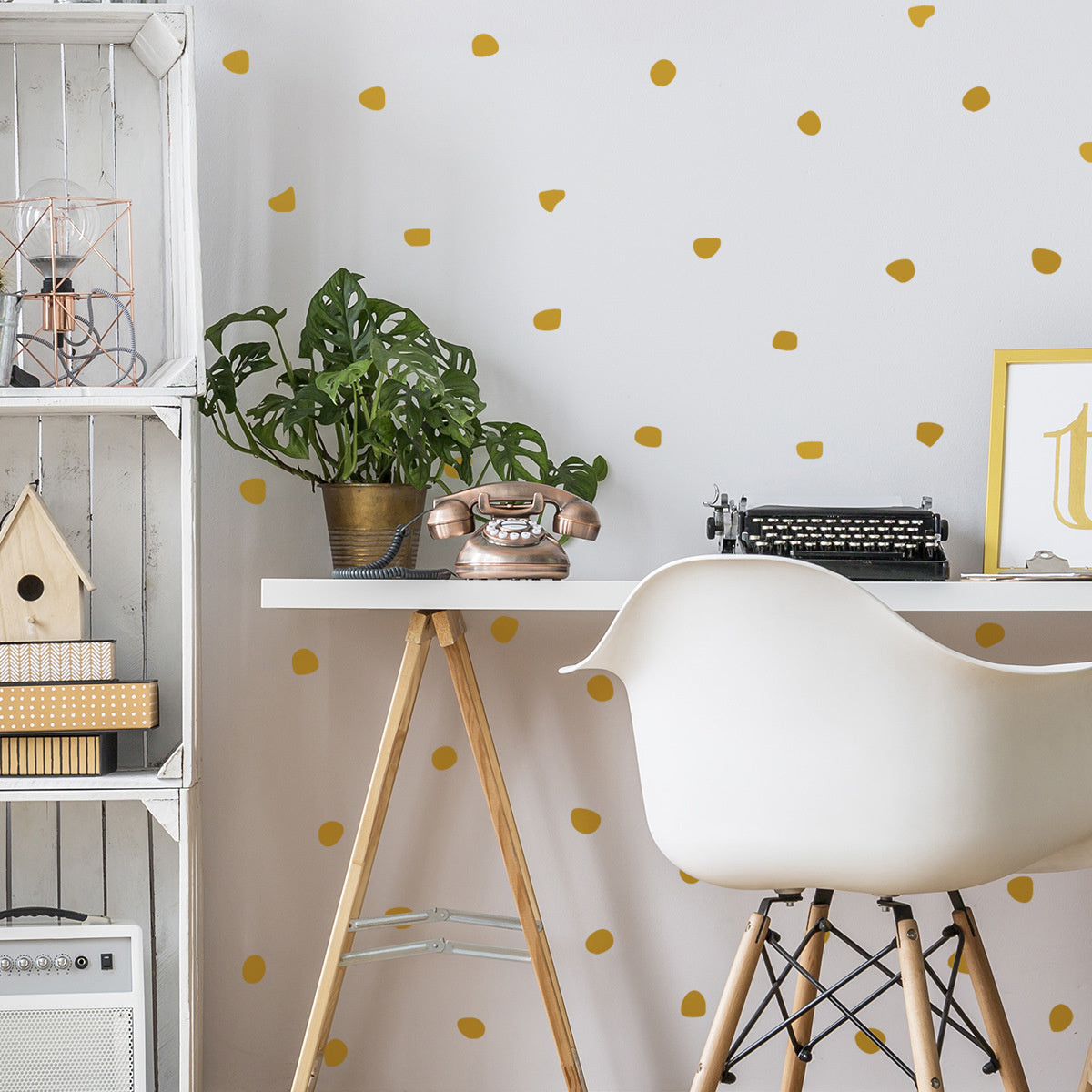 Muurstickers imperfecte stippen / cirkels babykamer kinderkamer