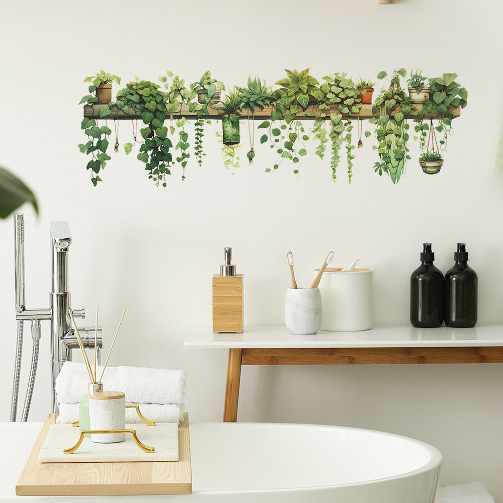 Muursticker planten groen zelfklevend 90cm