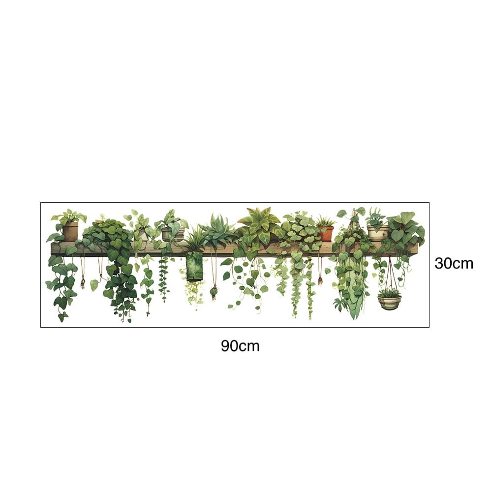 Muursticker planten groen zelfklevend 90cm