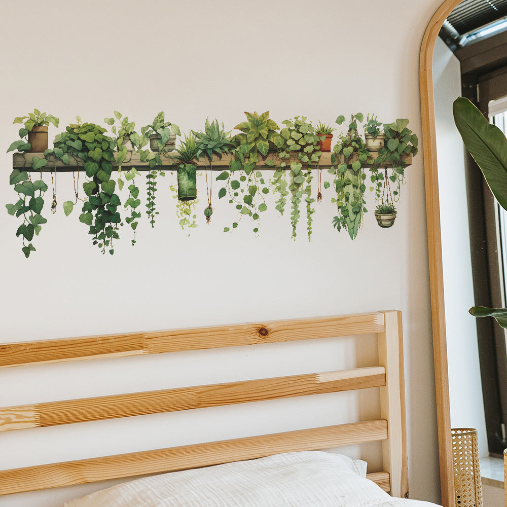 Muursticker planten groen zelfklevend 90cm