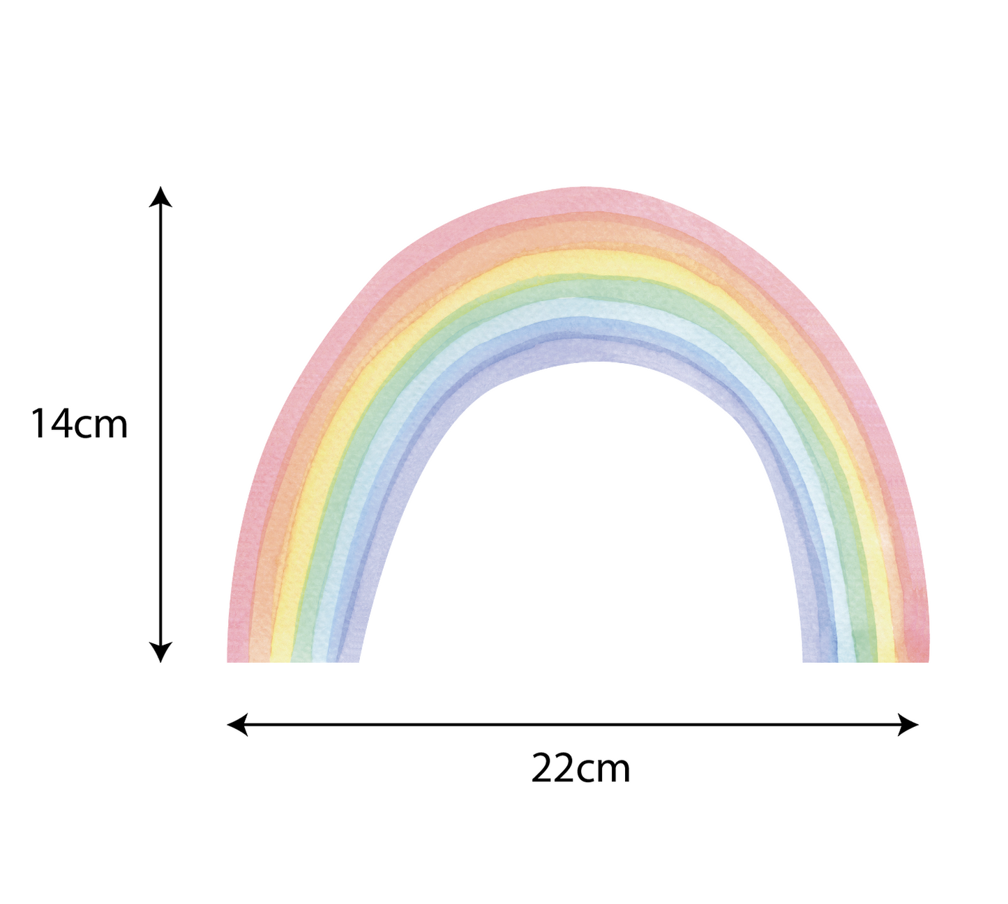 Muurstickers regenboogjes pastel kinderkamer medium
