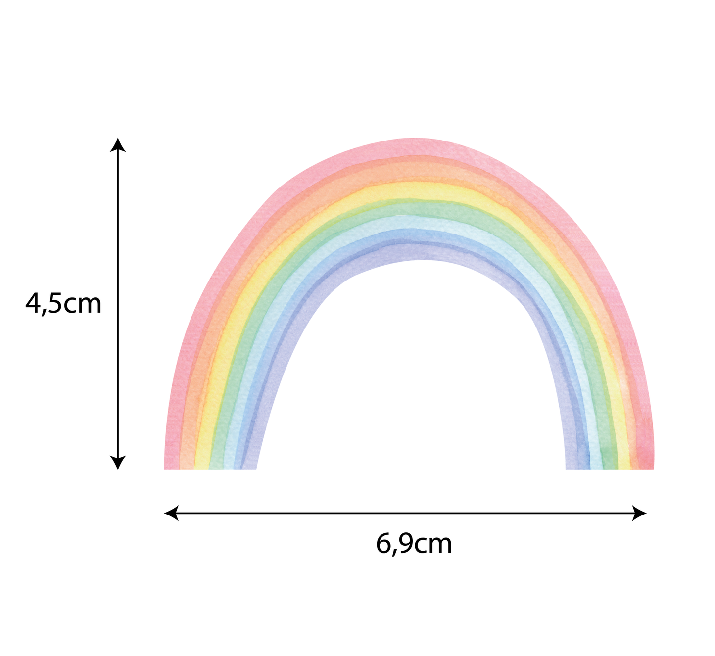 Muurstickers regenboogjes pastel mini kinderkamer