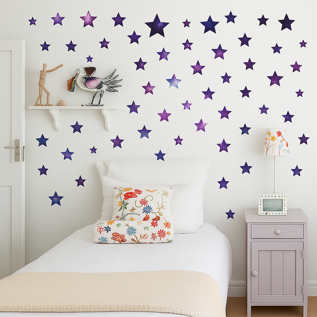 Muursticker galaxy ruimte cirkels - stippen kinderkamer