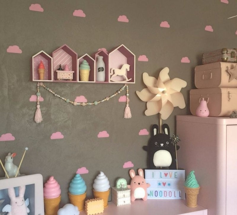 Muursticker wolken kinderkamer / babykamer