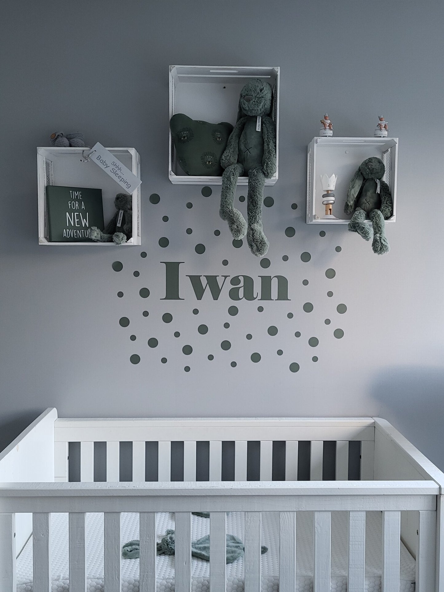 Muurstickers naam voor babykamer