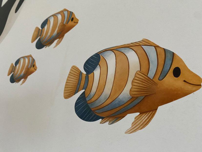 Muursticker onderwaterwereld kinderkamer