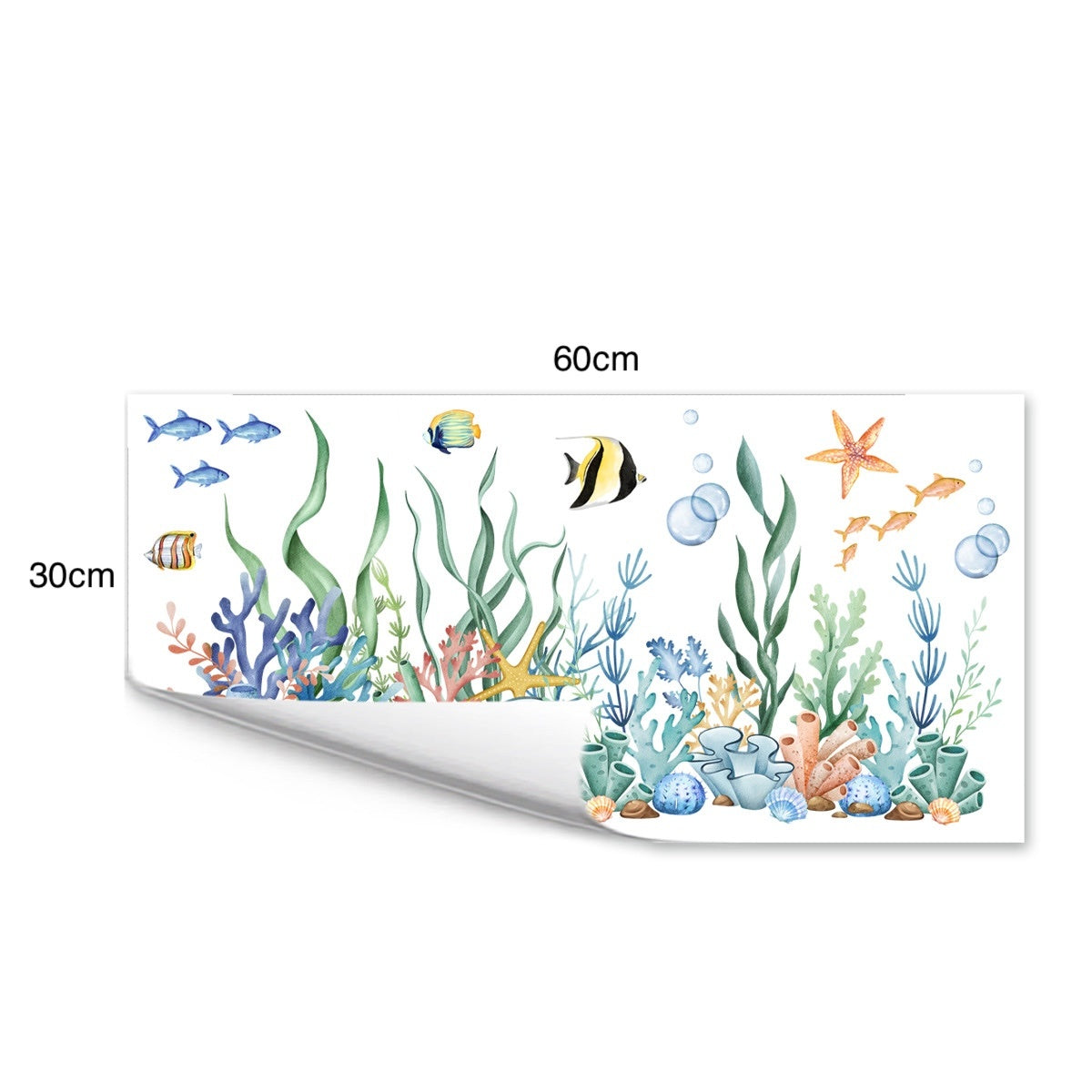 Raamsticker zee koraal statisch 60x30 cm