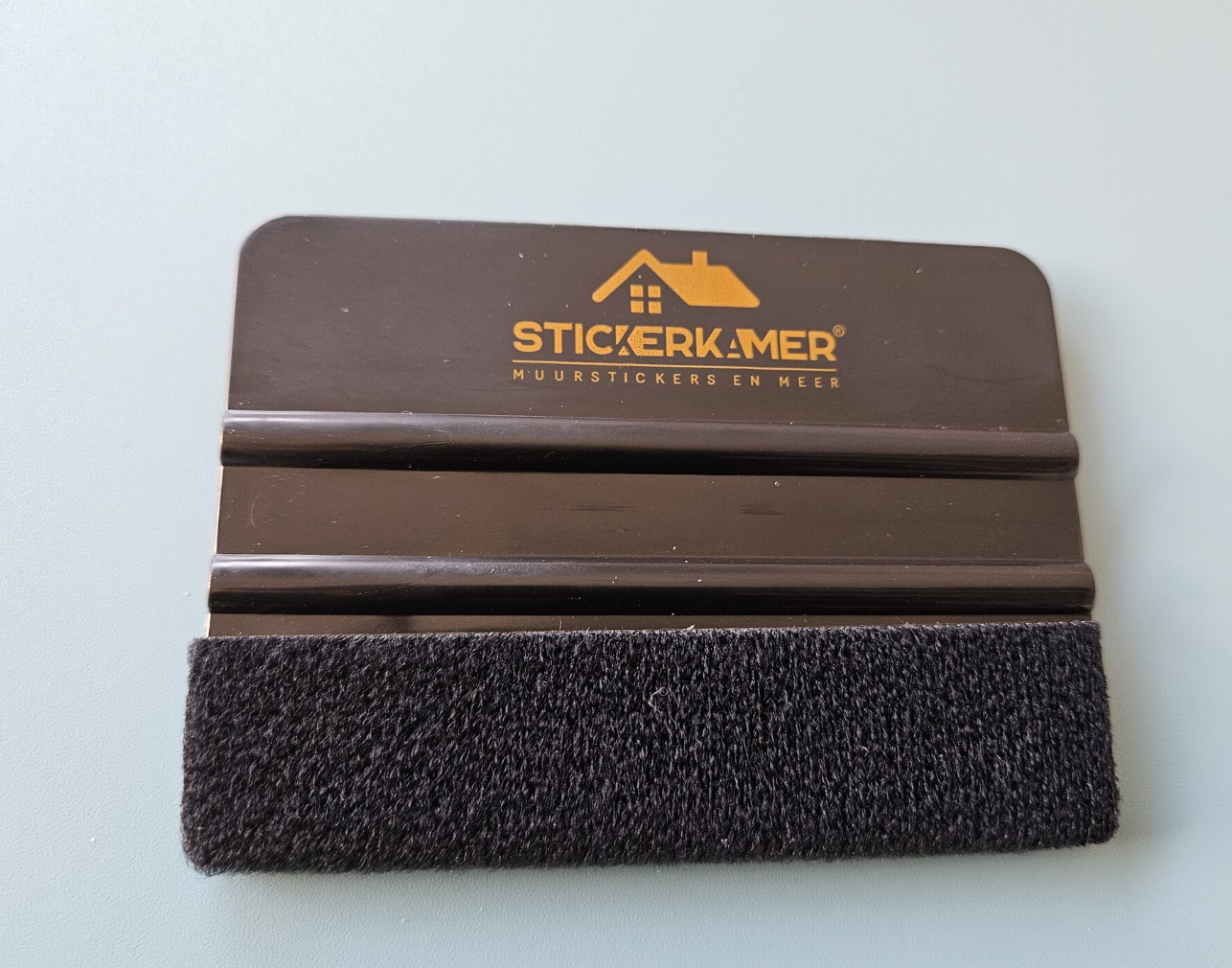 Rakel met vilt - zwart - sticker aanbreng tool
