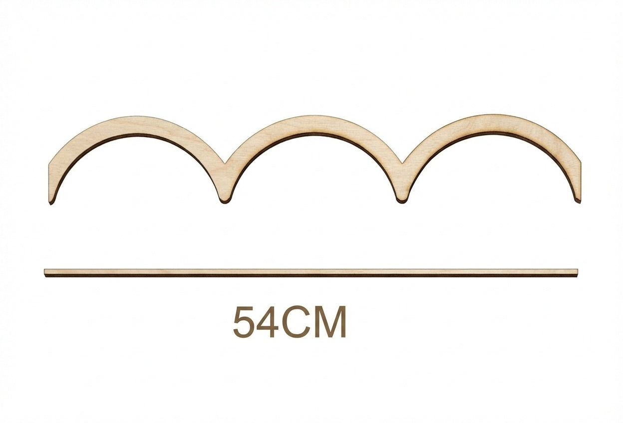 Houten Schelp / Scallop Lambrisering voor baby en kinderkamer