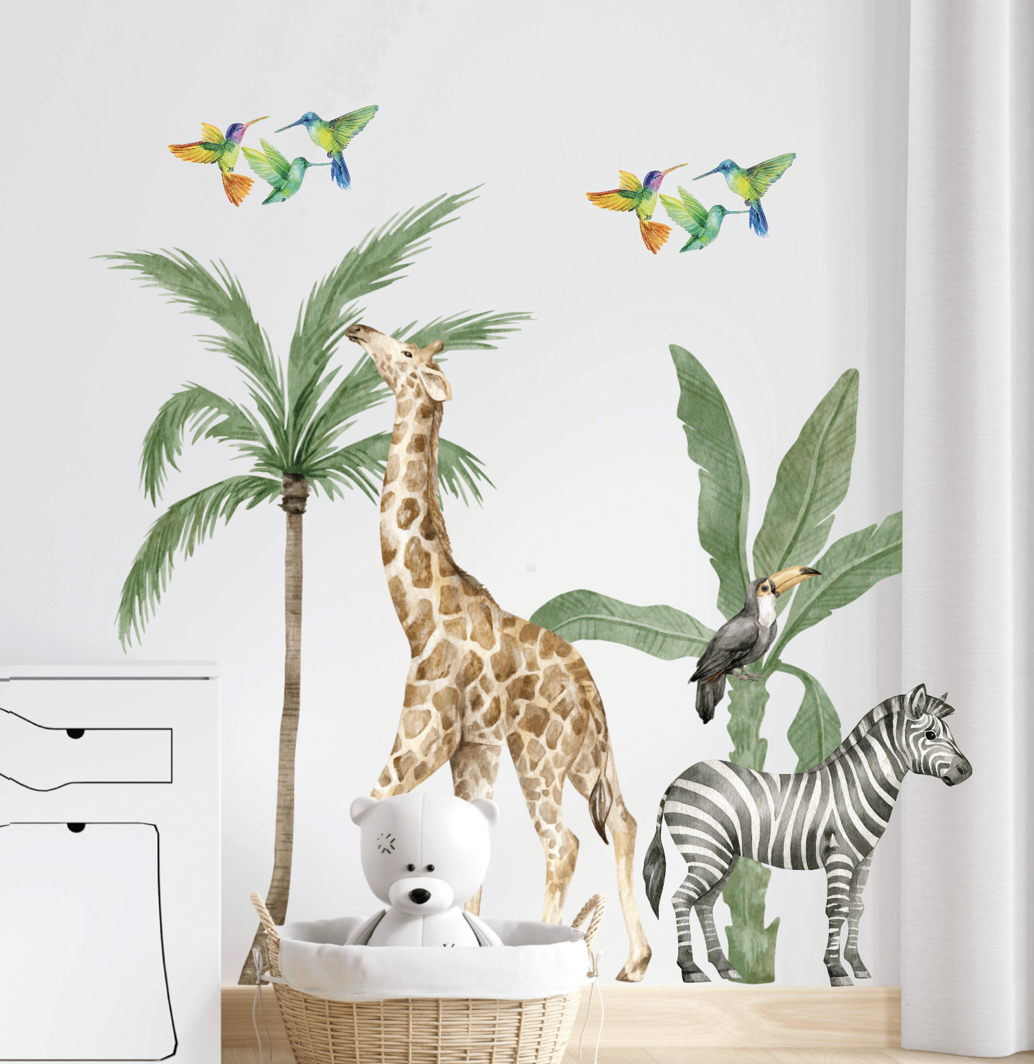 Custom  zebra en vogels