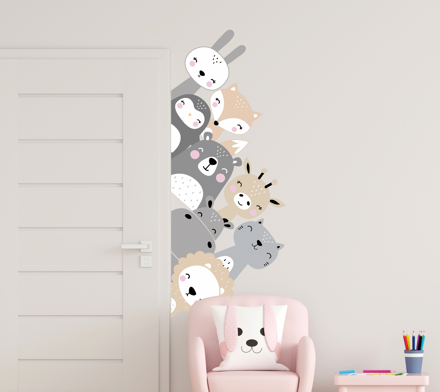 Muursticker dieren nordic design