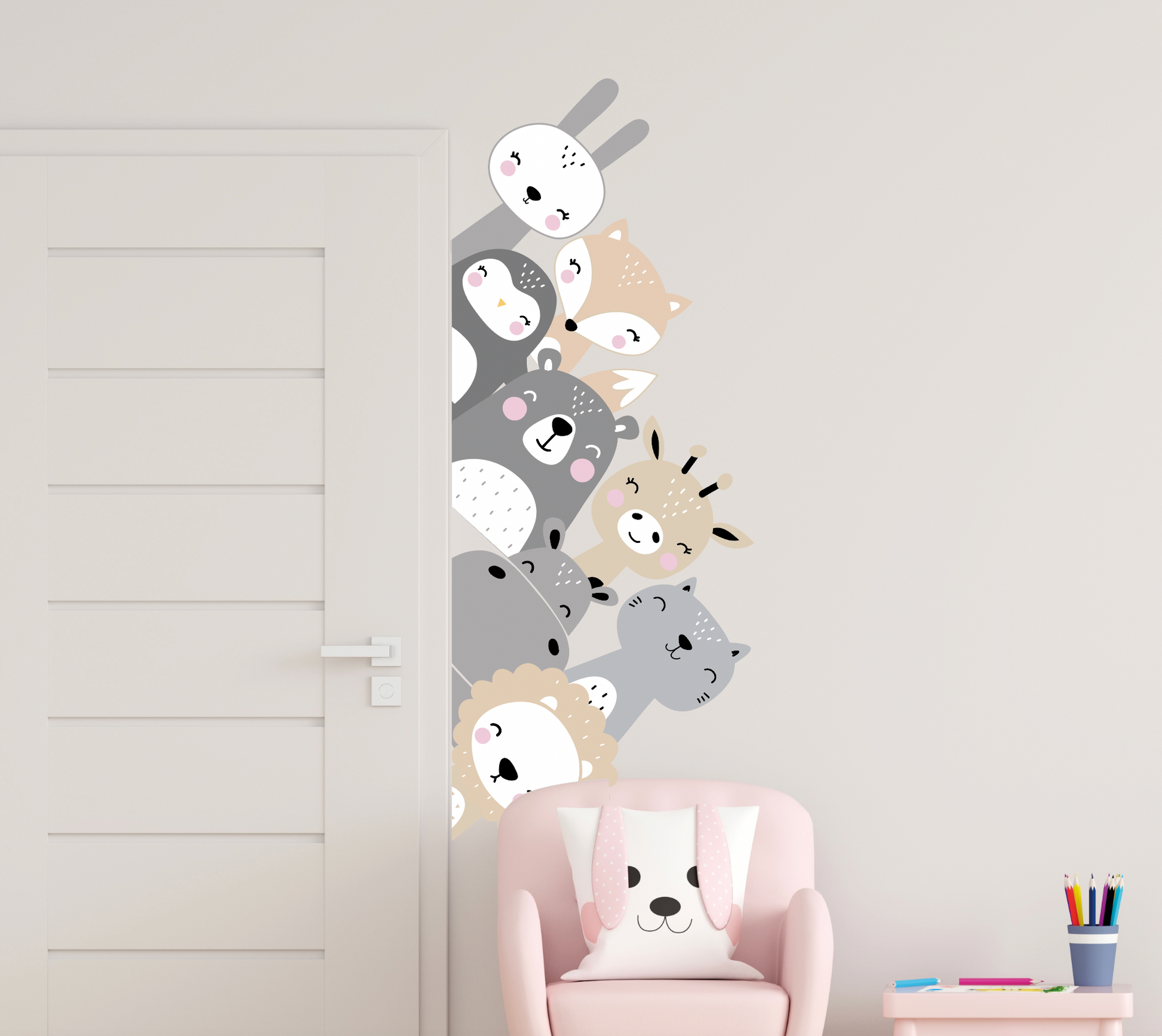 Muursticker dieren nordic design