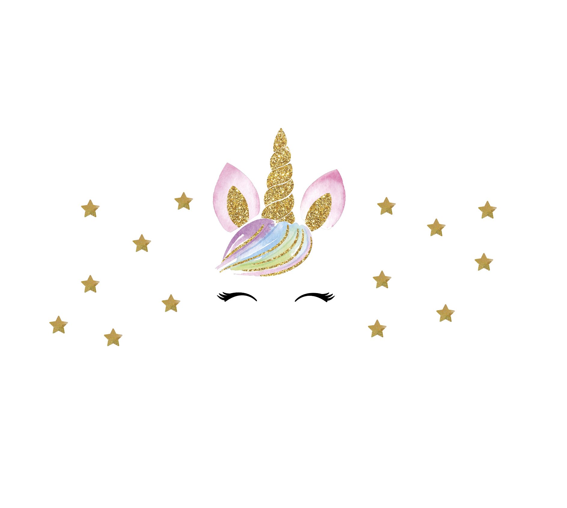 Unicorn XL muursticker kinderkamer