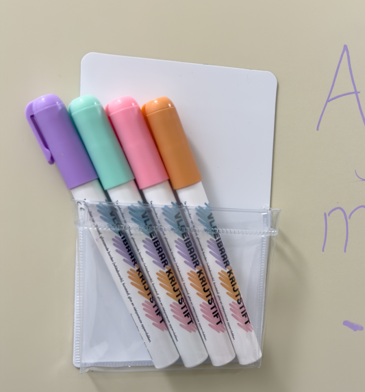 Set 4 pastel whiteboard stiften/markers