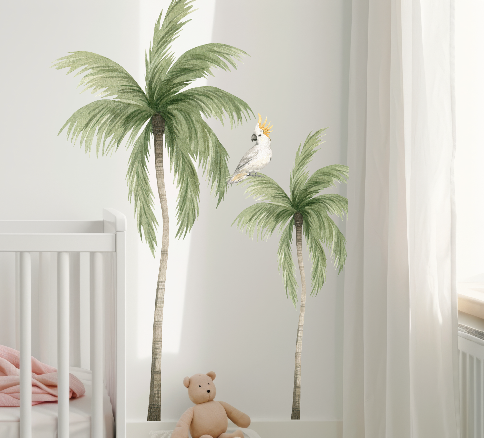 Muursticker Palmboom met Kaketoe