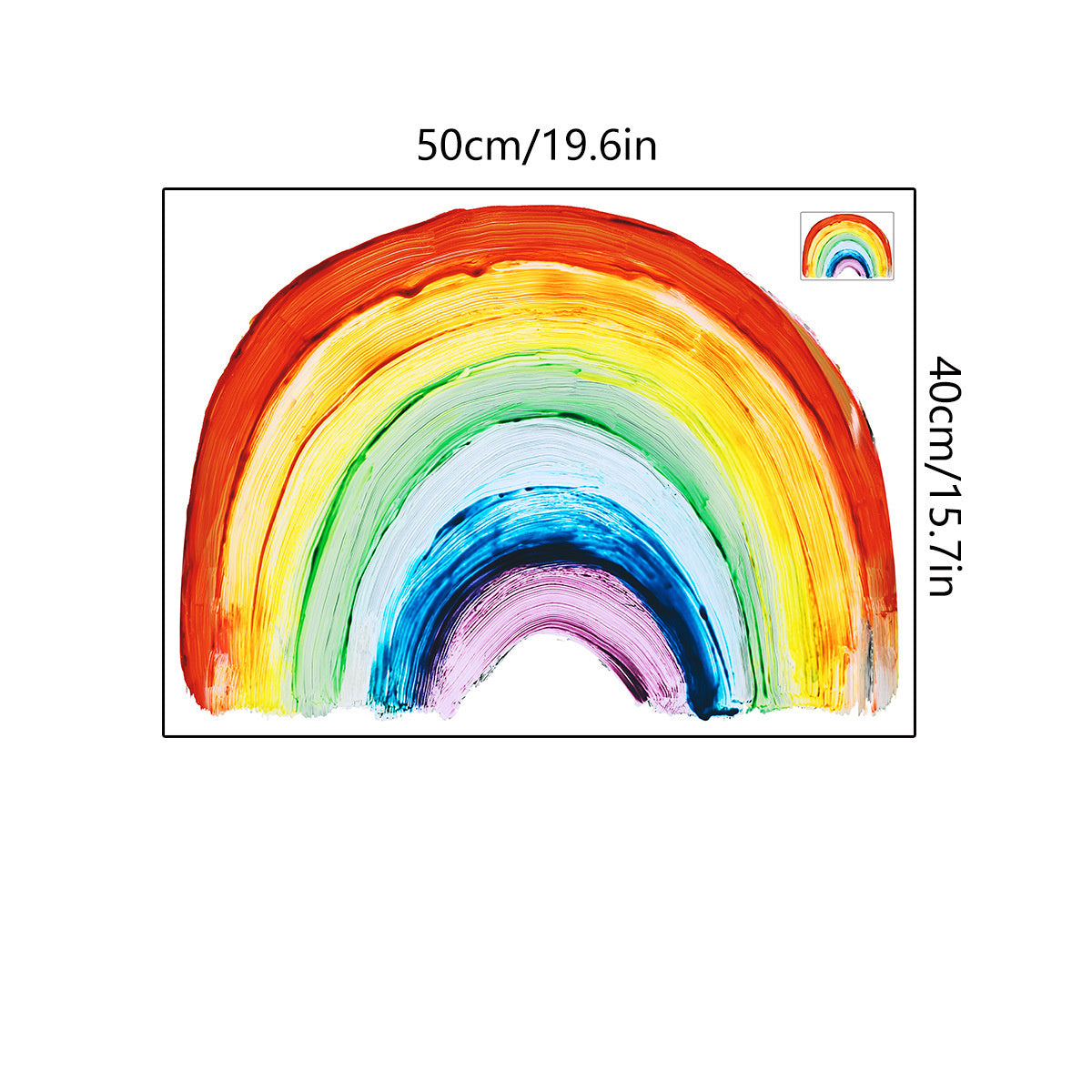 Statische raamsticker regenboog